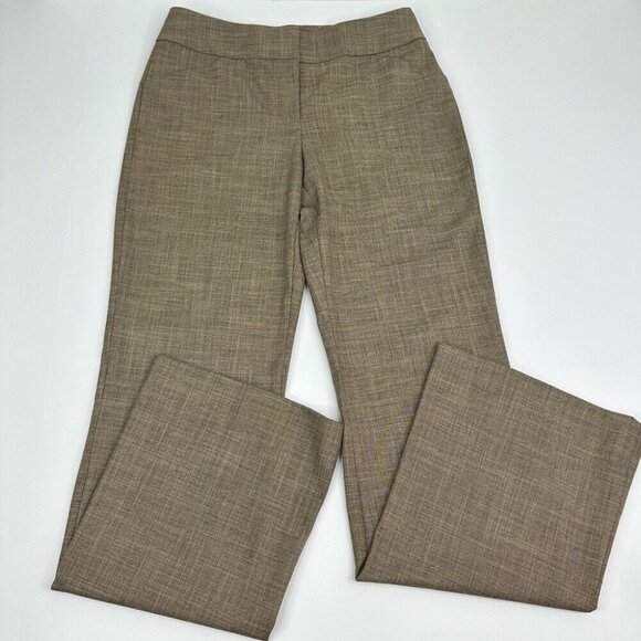 Tahari ASL Women's Tan Mid-Rise Flare Business Career Trouser 4T/W30/L33‎ - Picture 1 of 10